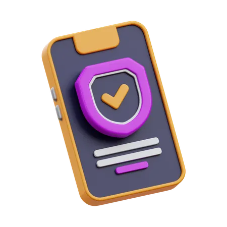 Mobile Protection  3D Icon