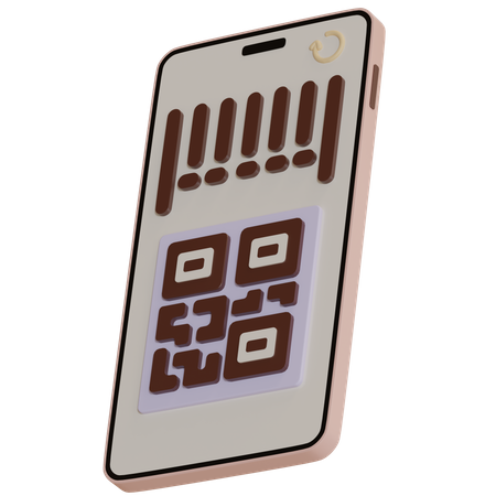 Mobile Qr  3D Icon