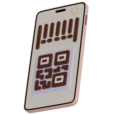 Mobile Qr  3D Icon