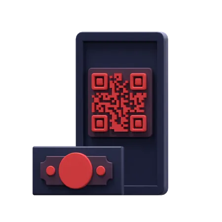 Mobile Qr Code  3D Icon