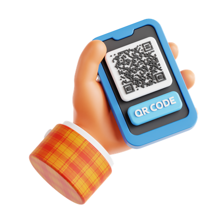 Mobile Qr Code  3D Icon