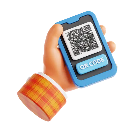 Mobile Qr Code  3D Icon