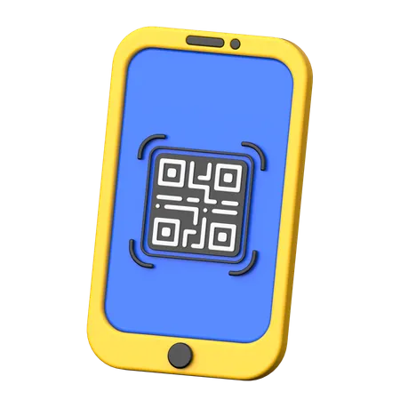 Mobile Qr Code  3D Icon