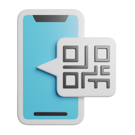 Mobile Qr Code  3D Icon