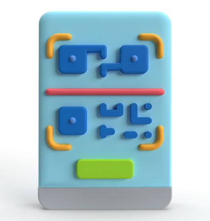 Analyse QR mobile  3D Icon