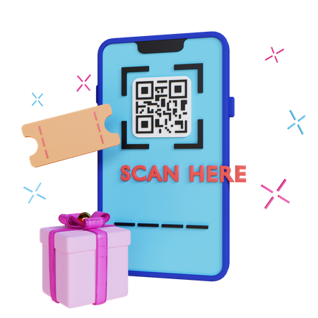 Mobile Qr Scan  3D Icon