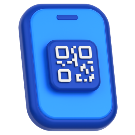 Mobile Qrcode  3D Icon