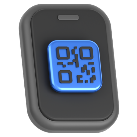Code QR mobile  3D Icon
