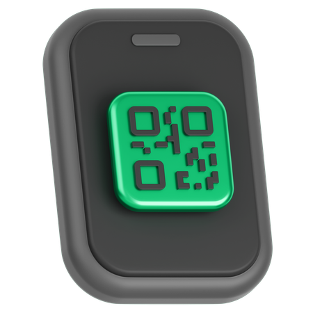 Mobile Qrcode  3D Icon
