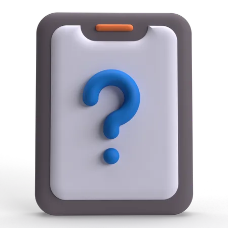 Mobile Question  3D Icon