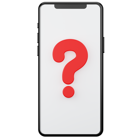 Mobile Question 3D Icon