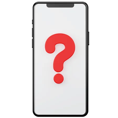Mobile Question 3D Icon