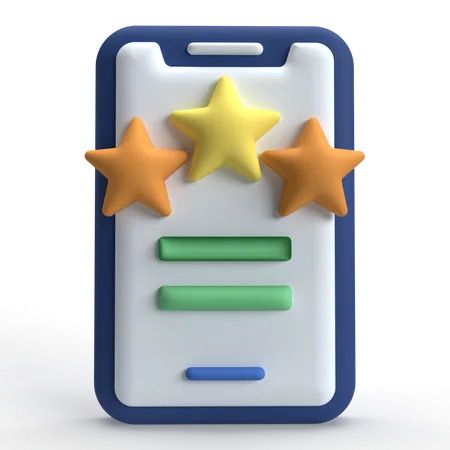 Mobile Rating  3D Icon