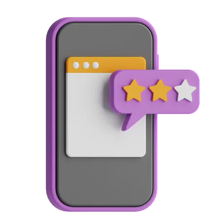 Mobile Rating  3D Icon