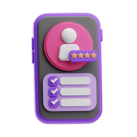 Mobile Review  3D Icon