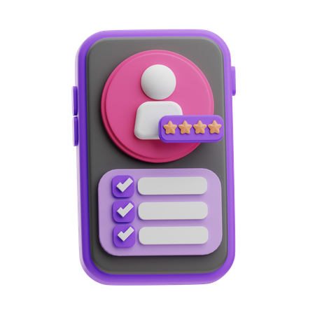 Mobile Review  3D Icon