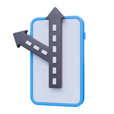 Mobile Route  3D Icon