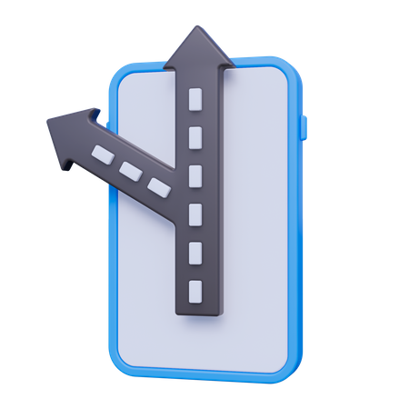 Mobile Route 3D Icon