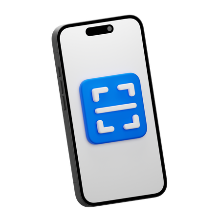Mobile Scan  3D Icon