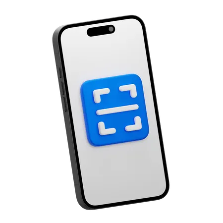 Mobile Scan  3D Icon