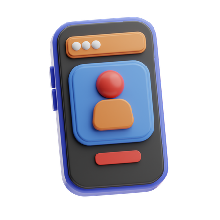 Mobile Schnittstelle  3D Icon