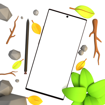 Mobile screen  3D Illustration