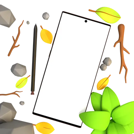 Mobile screen  3D Illustration