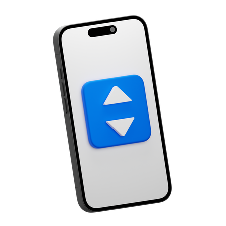 Mobile Scrolling  3D Icon