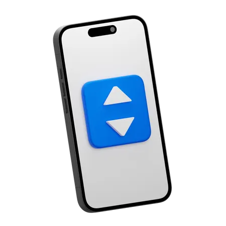 Mobile Scrolling  3D Icon