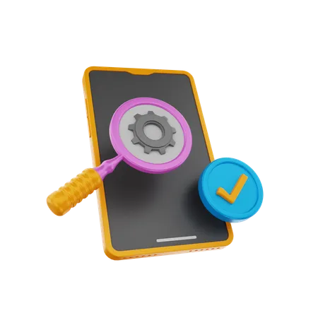 Mobile Search  3D Icon