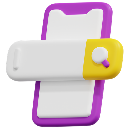 Mobile Search  3D Icon