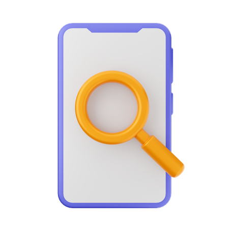 Mobile Search  3D Icon