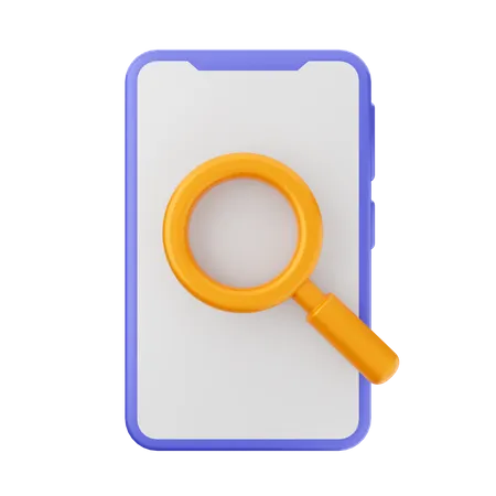 Mobile Search  3D Icon