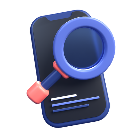 Mobile Search  3D Icon