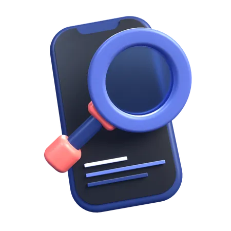 Mobile Search  3D Icon