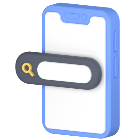 Mobile search  3D Icon