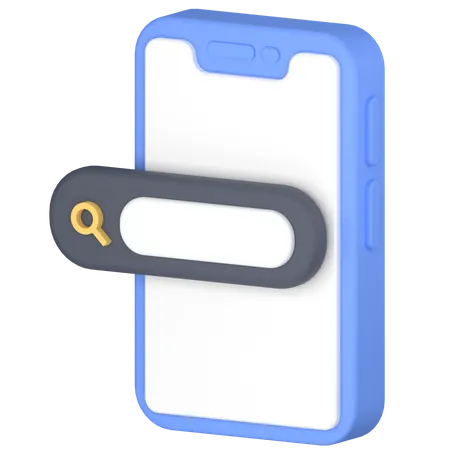 Mobile search  3D Icon