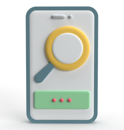 Mobile Search  3D Icon