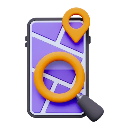 Mobile Search  3D Icon