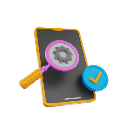 Mobile Search  3D Icon