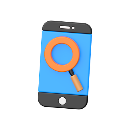 Mobile Search  3D Icon