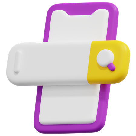 Mobile Search  3D Icon