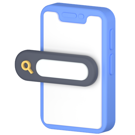 Mobile search  3D Icon
