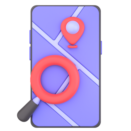 Mobile Search  3D Icon