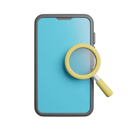 Mobile Search Find 3D Icon