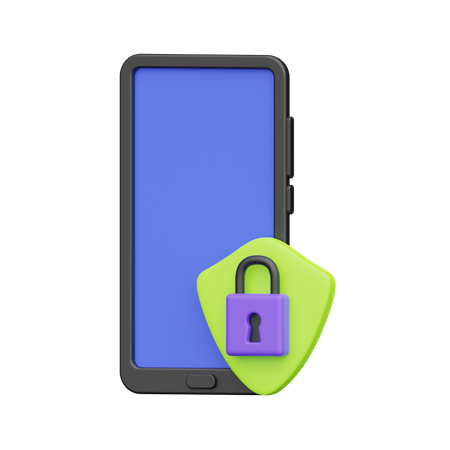 Mobile Security  3D Icon