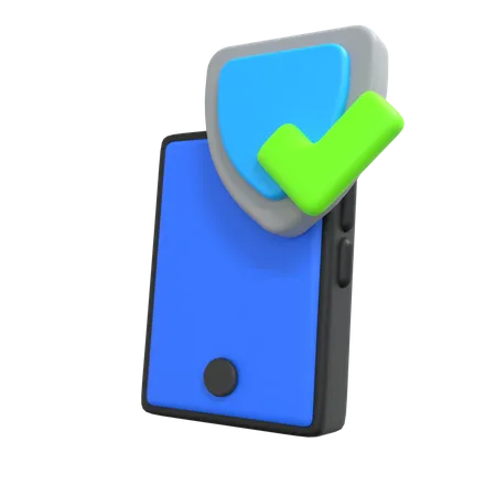 Mobile Security  3D Icon