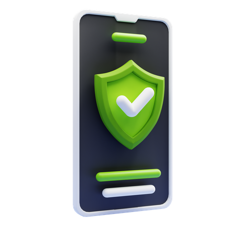 Mobile Security  3D Icon