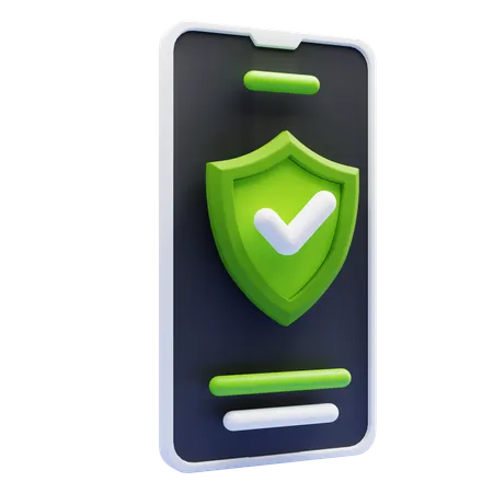 Mobile Security  3D Icon