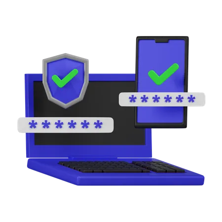 Mobile Security  3D Icon